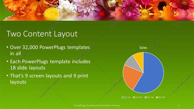 Two Content presentation slide layout