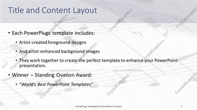 Title and Content presentation slide layout