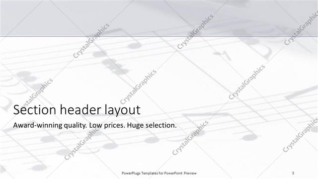Section Header presentation slide layout