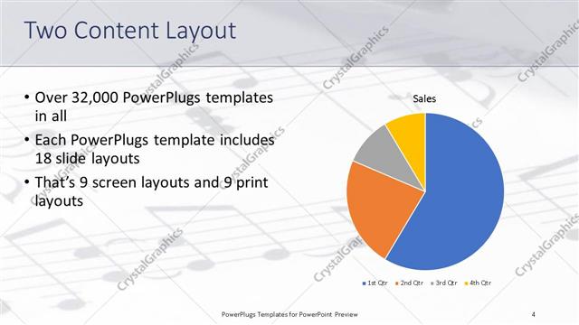 Two Content presentation slide layout