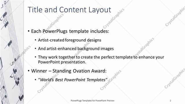 Title and Content presentation slide layout