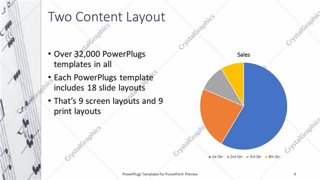 Two Content presentation slide layout