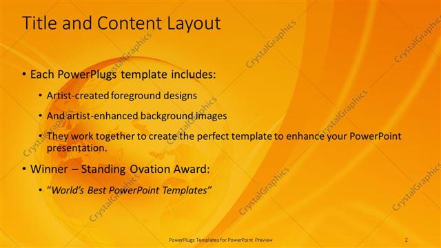 Title and Content presentation slide layout