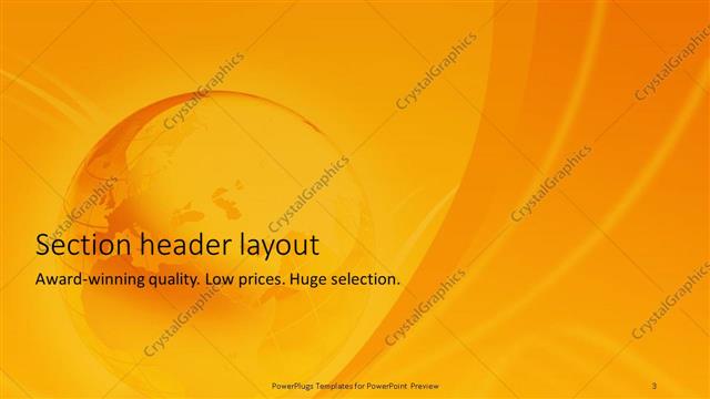 Section Header presentation slide layout