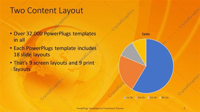 Two Content presentation slide layout