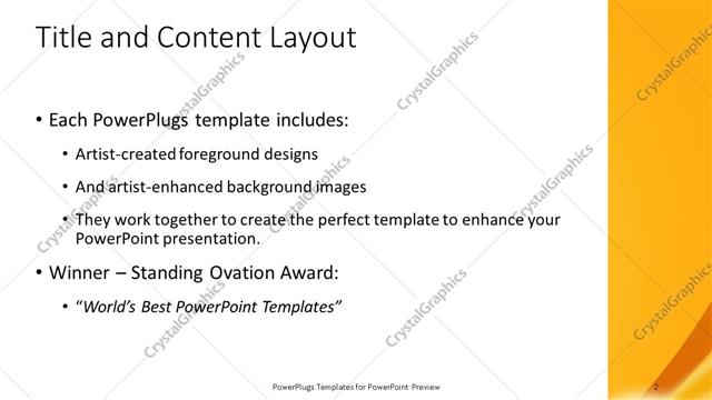 Title and Content presentation slide layout