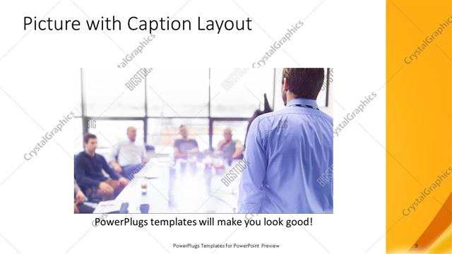 Picture with Caption presentation slide layout