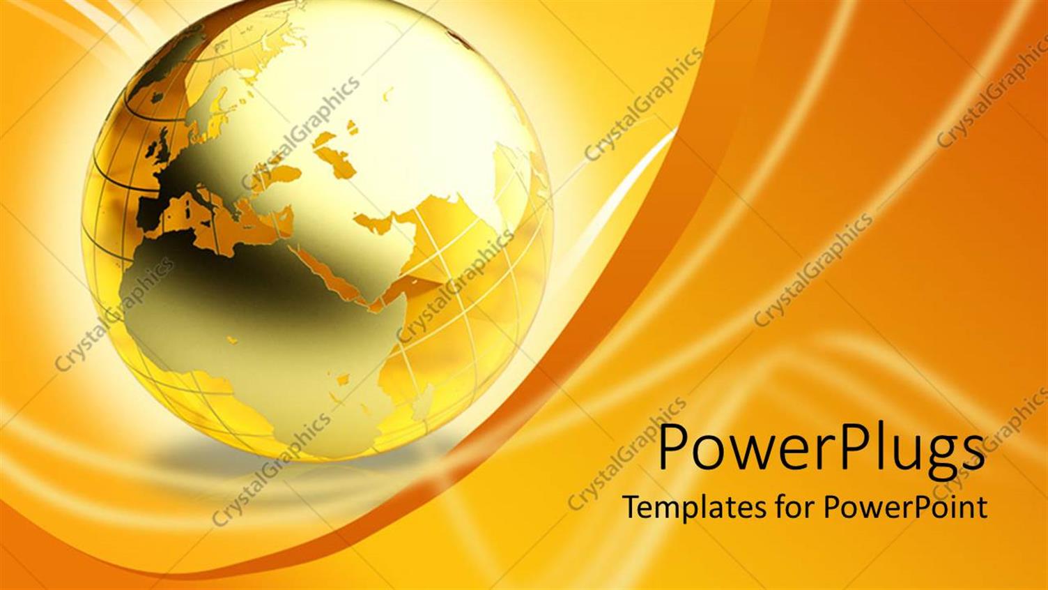 Featuring Amber Gold Orange Globe World Earth, Wave Background