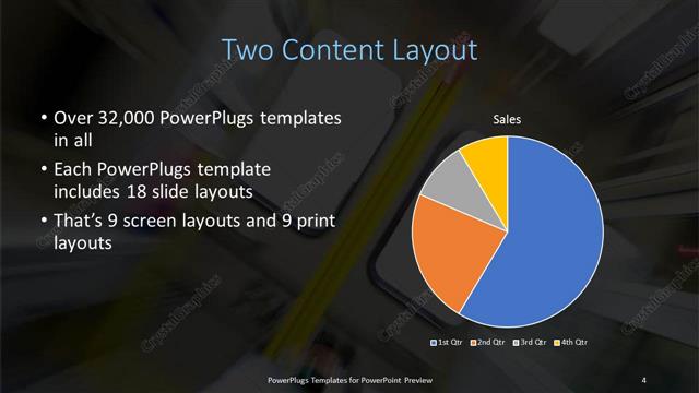 Two Content presentation slide layout