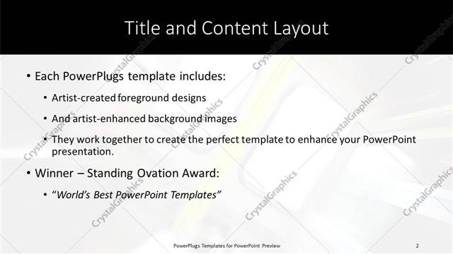 Title and Content presentation slide layout