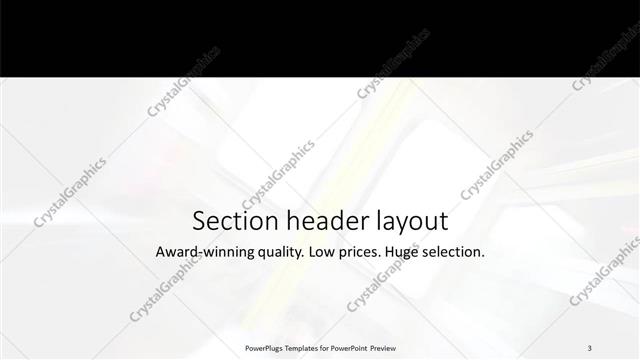 Section Header presentation slide layout