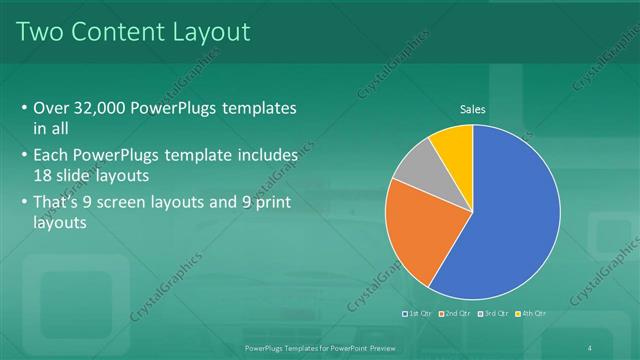 Two Content presentation slide layout
