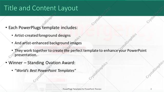 Title and Content presentation slide layout