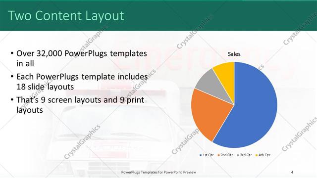 Two Content presentation slide layout