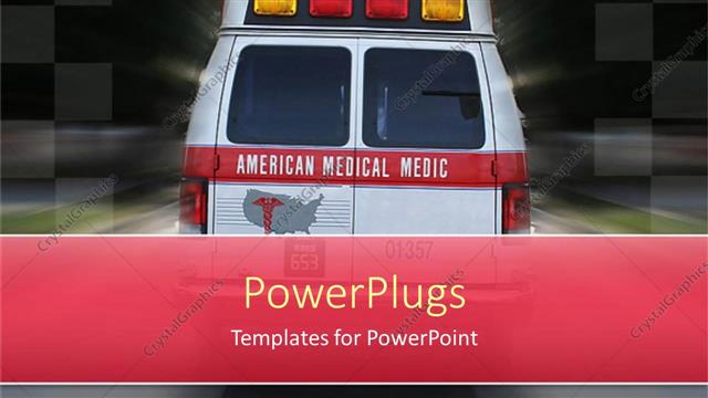  Presentation with ambulance - An ambulance going in a fast speed