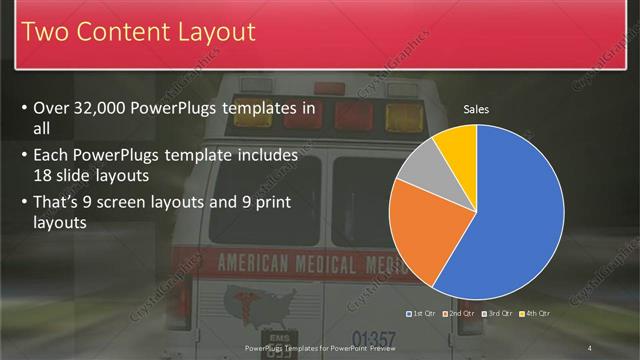 Two Content presentation slide layout