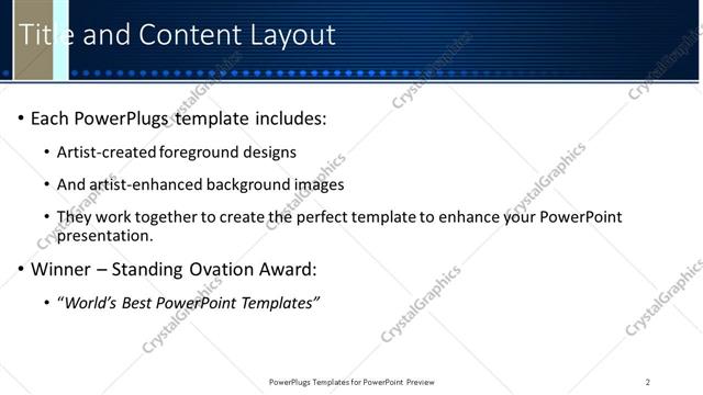 Title and Content presentation slide layout