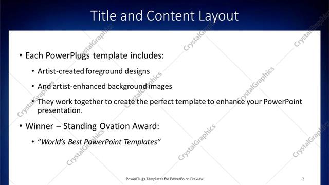 Title and Content presentation slide layout