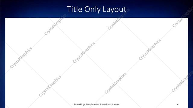 Title Only presentation slide layout