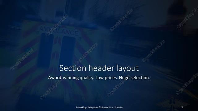 Section Header presentation slide layout