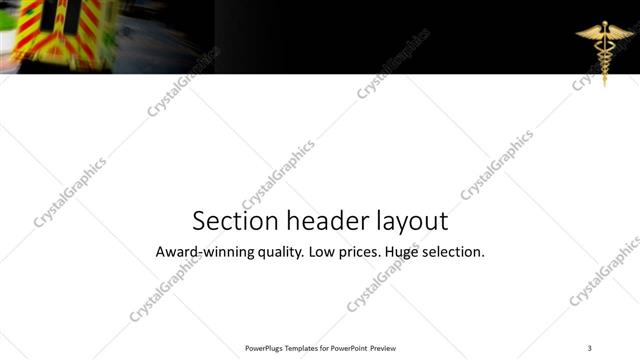 Section Header presentation slide layout