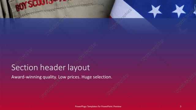 Section Header presentation slide layout