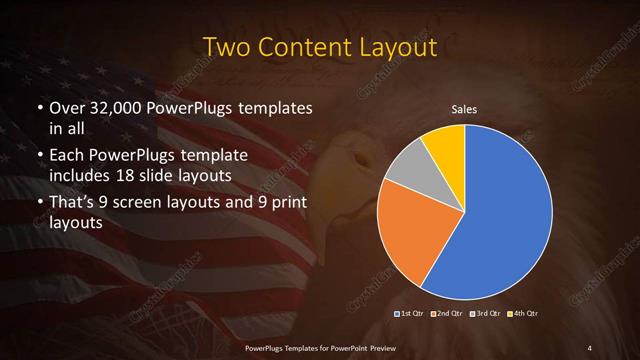 Two Content presentation slide layout
