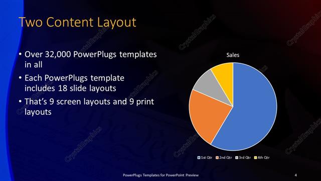 Two Content presentation slide layout