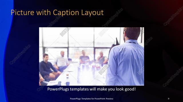 Picture with Caption presentation slide layout