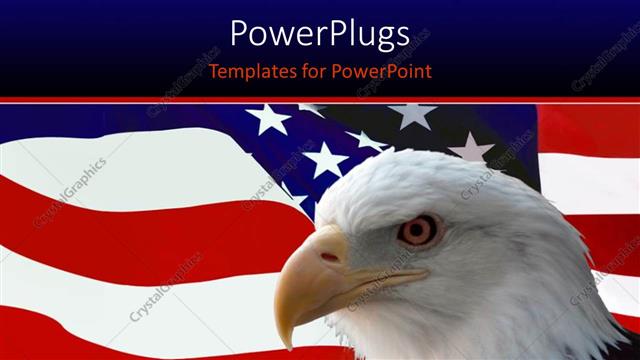  Presentation with states - American Eagle over the United States flag