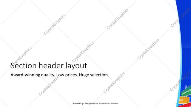 Section Header presentation slide layout