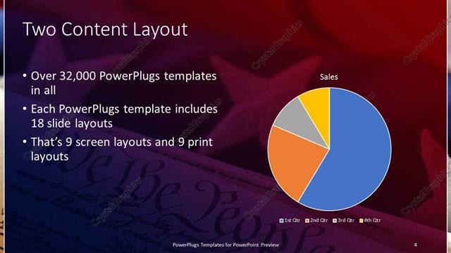 Two Content presentation slide layout
