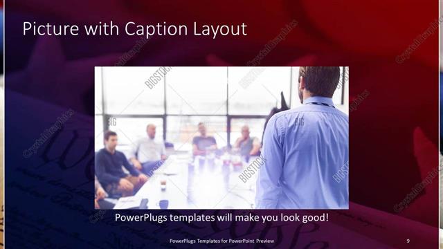 Picture with Caption presentation slide layout