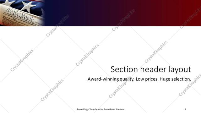 Section Header presentation slide layout