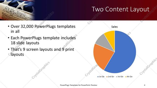 Two Content presentation slide layout