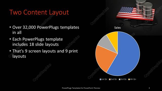 Two Content presentation slide layout