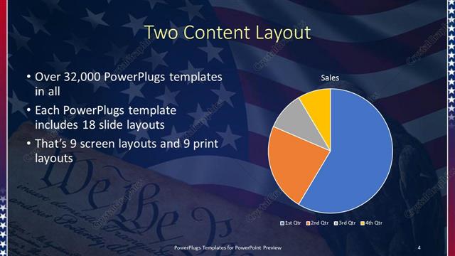 Two Content presentation slide layout