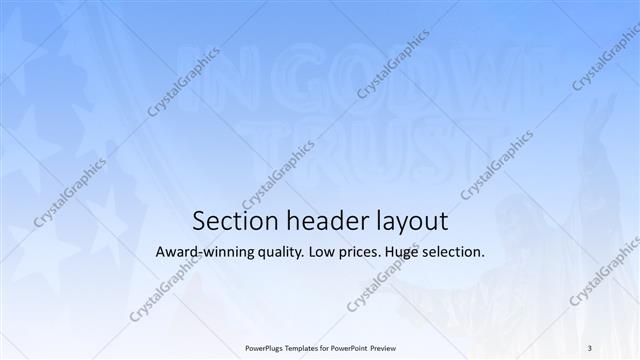 Section Header presentation slide layout