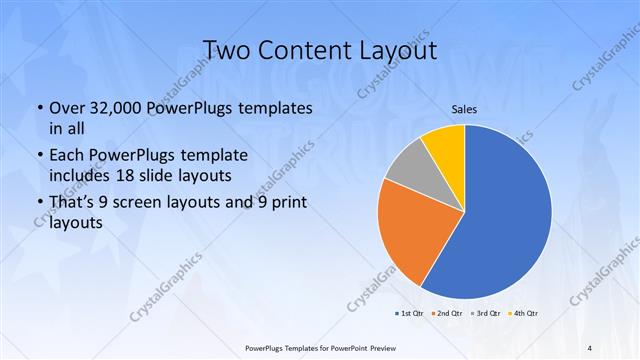 Two Content presentation slide layout