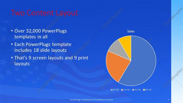 Two Content presentation slide layout