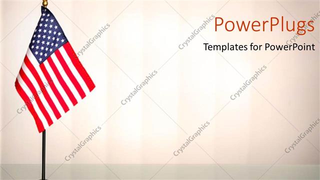  Presentation with american government - An American flag with white background
