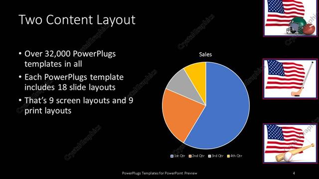 Two Content presentation slide layout