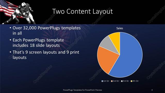 Two Content presentation slide layout