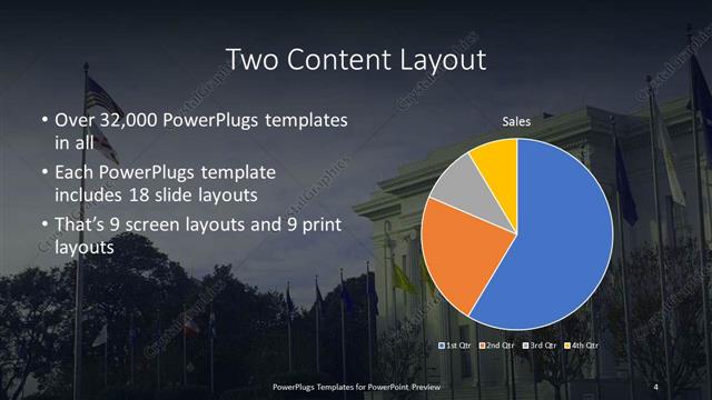 Two Content presentation slide layout
