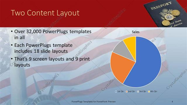Two Content presentation slide layout