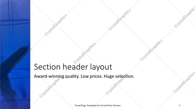 Section Header presentation slide layout