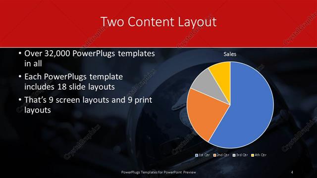Two Content presentation slide layout