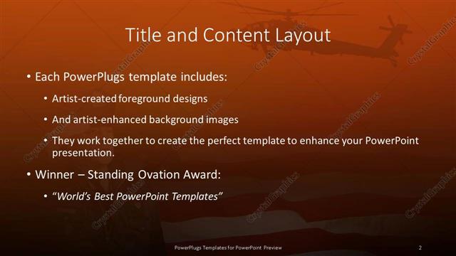 Title and Content presentation slide layout