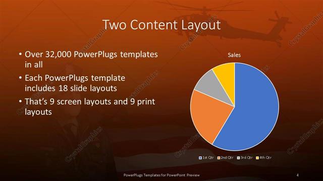 Two Content presentation slide layout