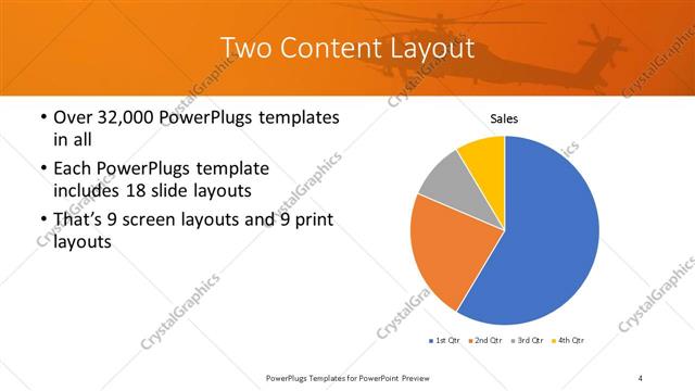 Two Content presentation slide layout